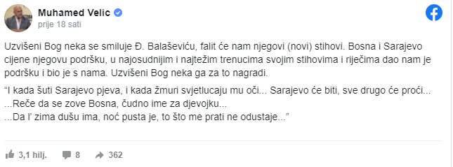 Sukob Elvedina Pezića i Muhamed ef. Velića oko toga smije li musliman moliti za Balaševića Screenshot_1-4