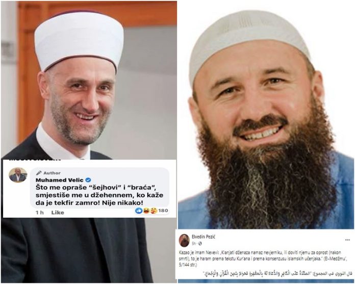 Sukob Elvedina Pezića i Muhamed ef. Velića oko toga smije li musliman moliti za Balaševića Pezi%C4%87-veli%C4%87-696x557