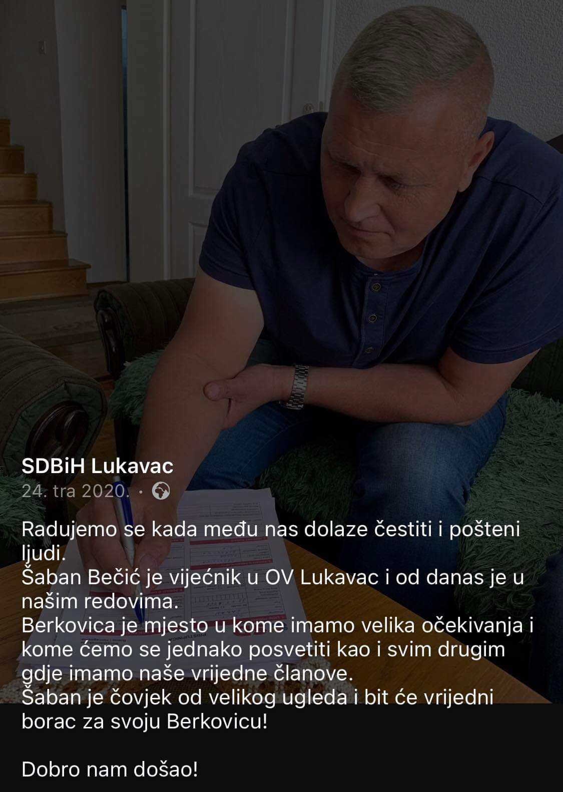 Šaban Bečić potpisuje politički transfer u SD BiH