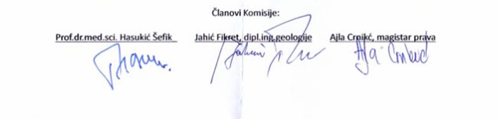 Članovi Komisije za izbor kandidata